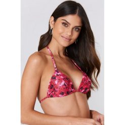 Stroje dwuczęściowe damskie: NA-KD Swimwear Góra bikini Rose Triangle – Pink,Multicolor