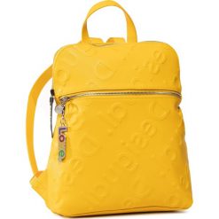 Plecak DESIGUAL - 20SAKP40 8018. Żółte plecaki damskie Desigual, bez wzorów, ze skóry ekologicznej. W wyprzedaży za 279,00 zł.