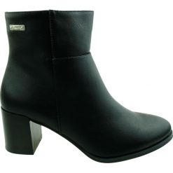 Botki damskie Sergio Leone BT522,Kolor czarny. Czarne botki damskie Sergio Leone, na zimę, bez obcasa, bez zapięcia. Za 130,00 zł.