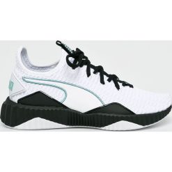 Puma - Buty Defy. Białe buty sportowe damskie Puma, bez wzorów, z gumy, sportowe. W wyprzedaży za 249,90 zł.