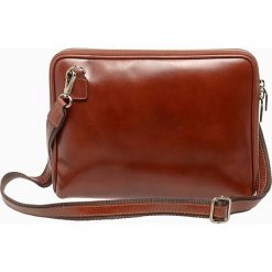 Torebki klasyczne damskie: Skórzana torebka w kolorze brązowym – 27 x 21 x 5 cm