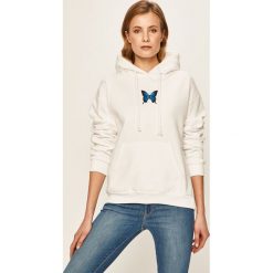 Local Heroes - Bluza. Białe bluzy damskie LOCAL HEROES, s, z nadrukiem, z bawełny, bez rękawów, z kapturem. Za 279,90 zł.