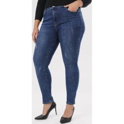 Granatowe Jeansy Push Up Nautelle. Niebieskie jeansy damskie Born2be. Za 119,99 zł.
