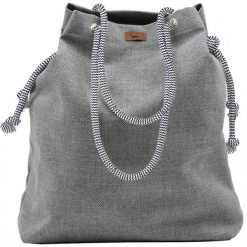 Materiałowa torebka worek "ME 15", kolor szary. Szare torebki worki damskie me&BAGS, bez wzorów, z tkaniny, na ramię, bez dodatków. Za 149,00 zł.