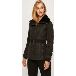 Desigual - Kurtka. Czarne kurtki damskie Desigual, s, bez wzorów, z poliesteru, długie, bez kaptura. W wyprzedaży za 399,90 zł.
