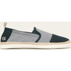 Pepe Jeans - Tenisówki dziecięce Maui Slipon. Niebieskie trampki chłopięce Pepe Jeans, bez wzorów, z jeansu, z okrągłym noskiem, bez zapięcia. Za 279,90 zł.