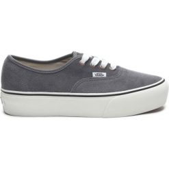 Vans Authentic Platform Tenisówki Szary. Szare trampki i tenisówki damskie Vans, bez wzorów, ze skóry, bez zapięcia. Za 309,95 zł.