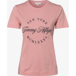 Tommy Hilfiger - T-shirt damski, różowy. Różowe t-shirty damskie TOMMY HILFIGER, m, z nadrukiem, bez kołnierzyka. Za 139,95 zł.