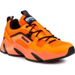 Sneakersy BLAUER - S0MARVIN01/MEP Orange. Pomarańczowe sneakersy męskie Blauer, bez wzorów, ze skóry ekologicznej, bez zapięcia. W wyprzedaży za 399,00 zł.