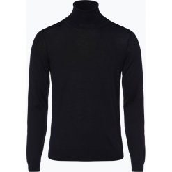 BOSS - Sweter męski – Musso-P, niebieski. Niebieskie swetry męskie marki Boss, m, bez wzorów, z wełny, eleganckie, z golfem, bez kaptura. Za 649,95 zł.