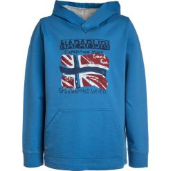 Napapijri BENDER Bluza z kapturem light blue. Niebieskie bluzy męskie z kapturem Napapijri, z bawełny. Za 209,00 zł.