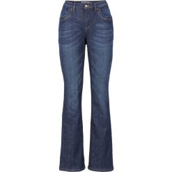 Dżinsy ocieplane ze stretchem Bootcut bonprix ciemnoniebieski. Niebieskie jeansy damskie bonprix. Za 159,99 zł.