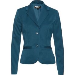 Żakiet bonprix niebieskozielony. Niebieskie żakiety damskie bonprix. Za 129,99 zł.