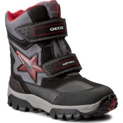 Buty zimowe chłopięce: Śniegowce GEOX – J Lt Himalaya B Abx A J74E5A 0FUCE C0048 Black/Red