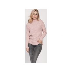 Sweter z półgolfem, SWE211 MKM. Pomarańczowe swetry damskie Mkm swetry, s, bez wzorów, z wełny, eleganckie, bez rękawów, bez kaptura. Za 139,00 zł.