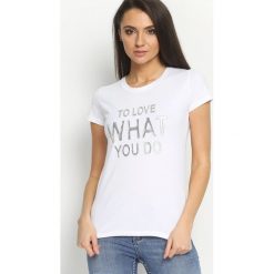 Bluzki damskie: Biały T-shirt To Love