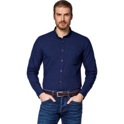Koszula Jeansowa Granatowa Kenwood. Brązowe koszule męskie jeansowe LANCERTO, m, z kontrastowym kołnierzykiem. W wyprzedaży za 199,90 zł.