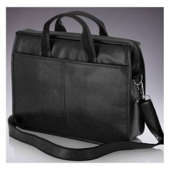 Męska torba na ramię, torba na laptop SOLIER S13 nowoczesna czarna - Czarny. Czarne torby męskie na ramię Solier. Za 149,99 zł.