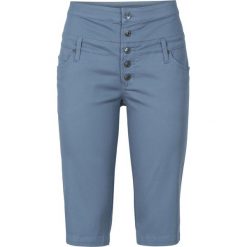 Bermudy z wysoką talią bonprix dymny szary. Szare szorty damskie bonprix, z podwyższonym stanem. Za 99,99 zł.