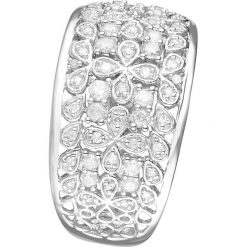 Złoty pierścionek z diamentami. Szare pierścionki damskie Diamond & Co, z diamentem, złote. W wyprzedaży za 1319,95 zł.