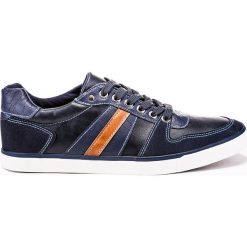 Trampki męskie: BUTY MĘSKIE TRAMPKI T154 – GRANATOWE