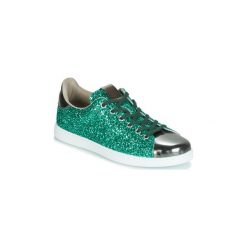 Buty Victoria TENIS GLITTER DESTELLOS. Zielone trampki i tenisówki damskie Victoria, bez wzorów, bez zapięcia. Za 239,20 zł.