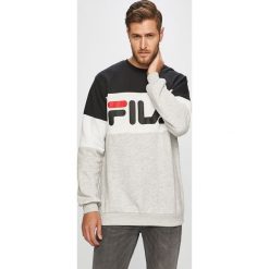 Fila - Bluza. Niebieskie bluzy męskie Fila, xl, z nadrukiem, z bawełny, z okrągłym kołnierzem. W wyprzedaży za 199,90 zł.