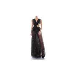 Sukienki długie Elisabetta Franchi AB67691E2. Czarne sukienki damskie Elisabetta Franchi, bez wzorów, bez kołnierzyka, bez rękawów, długie. Za 2525,50 zł.