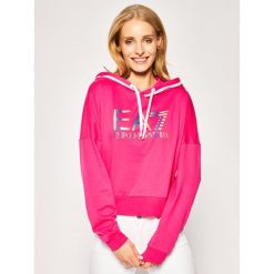 Bluza EA7 Emporio Armani 3HTM34 TJ39Z 1401. Różowe bluzy damskie EA7 Emporio Armani, l, bez wzorów, z bawełny, bez rękawów, bez kaptura. Za 449,00 zł.