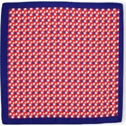 Stylowa, Męska Poszetka w Drobne Kwiatki - 30x30 cm - Alties, Czerwona POSZALTS0176. Czerwone poszetki męskie Alties, w kwiaty, z materiału, eleganckie. Za 27,00 zł.