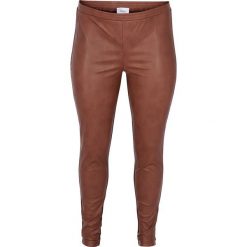 Legginsy skórzane: Legginsy w kolorze brązowym