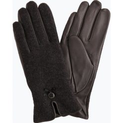 Marc Cain Collections - Rękawiczki damskie z dodatkiem skóry, szary. Szare rękawiczki damskie marki Marc Cain Collections, bez wzorów, z wełny. Za 279,95 zł.