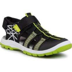 Sandały SUPERFIT - 6-09025-00 D Schwarz/Grün. Czarne sandały chłopięce Superfit, ze skóry ekologicznej, bez zapięcia. Za 299,00 zł.
