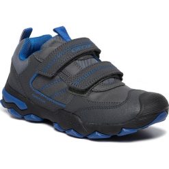 Sneakersy GEOX - J Buller B. D J949VD 054FU C0071 D Dk Grey/Royal. Szare trampki chłopięce Geox, bez wzorów, ze skóry ekologicznej, na rzepy. Za 279,00 zł.