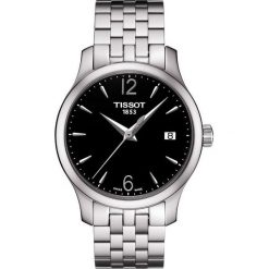 PROMOCJA ZEGAREK TISSOT T-CLASSIC T063.210.11.057.00. Czarne zegarki damskie marki TISSOT, ze stali. W wyprzedaży za 1139,60 zł.