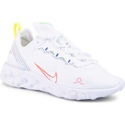 Buty NIKE - React Element 55 CU3009 101 White/Laser Crimson/Racer Blue. Białe sneakersy męskie Nike, bez zapięcia. Za 549,00 zł.