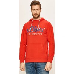 S. Oliver - Bluza. Niebieskie bluzy męskie S.Oliver, s, z nadrukiem, z bawełny, z kapturem, bez rękawów, z kapturem. W wyprzedaży za 129,90 zł.