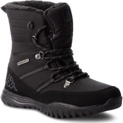Śniegowce KAPPA - Balto Tex 242364 Black/Grey 1116. Czarne kozaki damskie Kappa, ze skóry ekologicznej, bez obcasa, bez zapięcia. W wyprzedaży za 189,00 zł.
