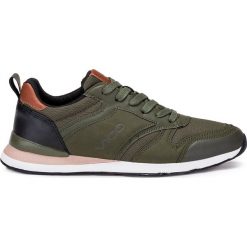 BUTY MĘSKIE SPORTOWE T238 - KHAKI. Brązowe halówki męskie marki NEWFEEL, z gumy. Za 99,00 zł.