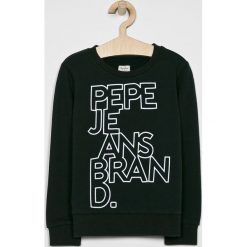 Pepe Jeans - Bluza Liam. Czarne bluzy chłopięce Pepe Jeans, z aplikacjami, z bawełny, bez rękawów, bez kaptura. W wyprzedaży za 119,90 zł.