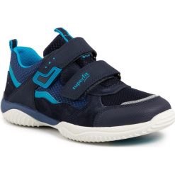 Sneakersy SUPERFIT - 6-06382-80 D Blau/Blau. Niebieskie trampki chłopięce Superfit, bez wzorów, ze skóry, na rzepy. Za 299,00 zł.