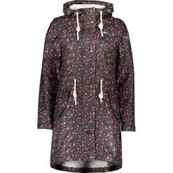 Parka przeciwdeszczowa w kolorze czarno-fioletowym. Czarne parki damskie Schmuddelwedda, s, z nadrukiem. W wyprzedaży za 327,95 zł.