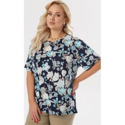 Granatowa Bluzka Doriarien. Niebieskie bluzki damskie Born2be, xl, bez wzorów, bez kołnierzyka, bez rękawów. W wyprzedaży za 39,99 zł.