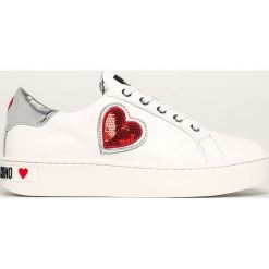 Love Moschino - Buty. Białe sneakersy damskie Love Moschino, ze skóry. W wyprzedaży za 599,90 zł.