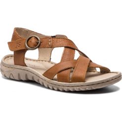 Sandały JOSEF SEIBEL - Lucia 01 63801 343 350 Castagne. Pomarańczowe klapki damskie marki Josef Seibel, bez wzorów, ze skóry ekologicznej, bez obcasa. Za 279,00 zł.