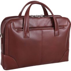 Skórzana męska torba na laptopa MCKLEIN Harpswell 88565 brązowa - Brązowy. Pomarańczowe torby męskie skórzane Mcklein, w paski, z nylonu. Za 783,99 zł.