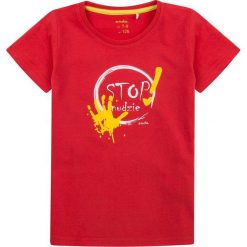 Endo - T-shirt dziecięcy 110-128 cm. Czerwone t-shirty chłopięce Endo, z nadrukiem, z bawełny, bez rękawów. W wyprzedaży za 19,90 zł.