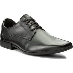 Półbuty CLARKS - Glement Lace 261223117 Black Leather. Czarne buty wizytowe męskie Clarks, ze skóry, bez zapięcia. W wyprzedaży za 219,00 zł.