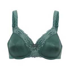 Triumph "Biustonosz ""Minimizer""" Ladyform Soft ciemnozielony female zielony 90F. Zielone biustonosze sportowe damskie Triumph, z haftami, z koronki. Za 149,00 zł.
