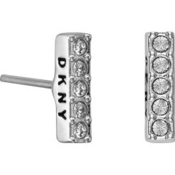 Dkny - Kolczyki. Szare kolczyki damskie DKNY, z kryształem, metalowe. Za 149,90 zł.